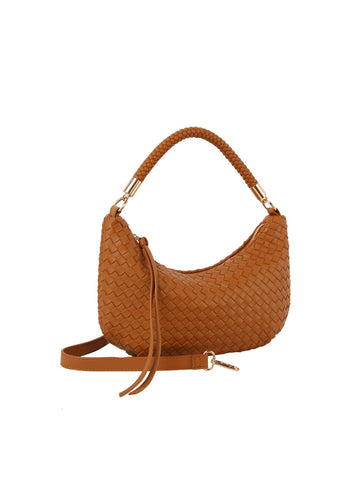 Ladies Woven Design Fashion Shoulder Handbag