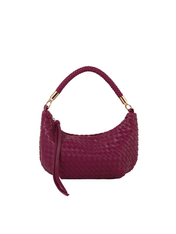 Ladies Woven Design Fashion Shoulder Handbag