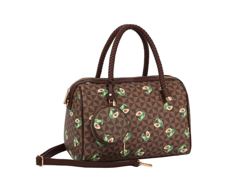 Signature Print Avocado Satchel Set