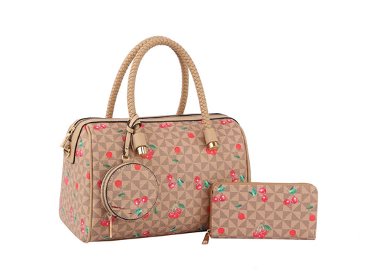 Signature Cherry Print Satchel Set