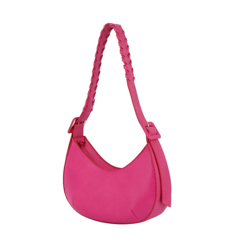 Braided Strap Petite Hobo Handbag