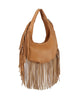 Gorgeous Fringe Accented Hobo Handbag
