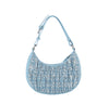 Denim And Sequin Hobo Handbag