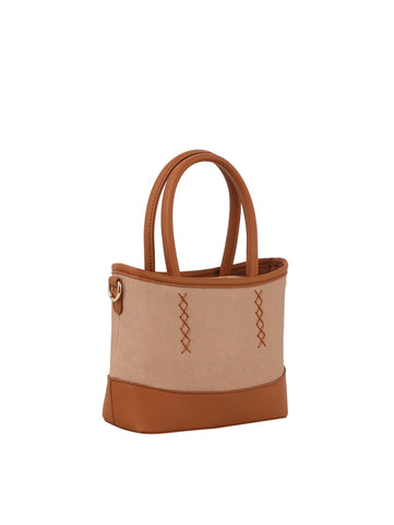 Petite Top Stitch Hand Tote