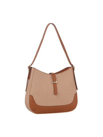 Two Tone Classic Hobo Handbag