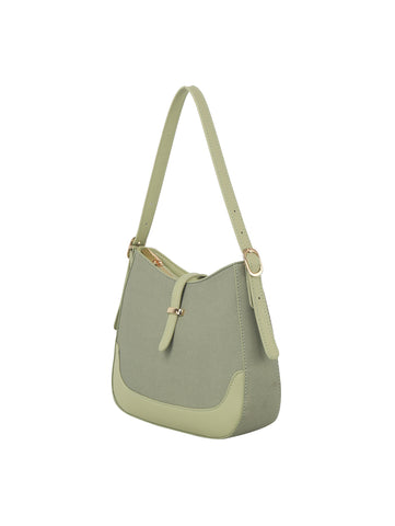 Two Tone Classic Hobo Handbag