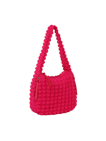 Unique Quilted Design Hobo Handbag