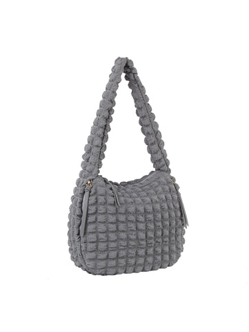 Unique Quilted Design Hobo Handbag