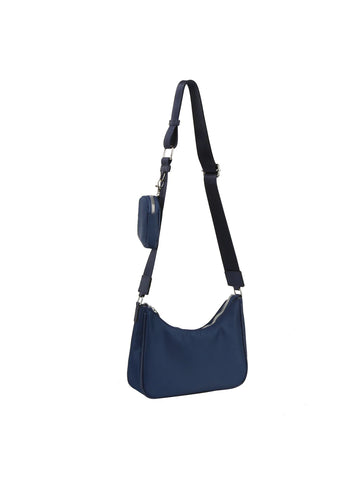 Compact Nylon Hobo Handbag