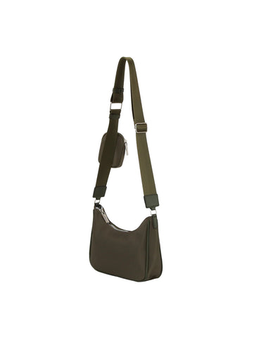 Compact Nylon Hobo Handbag