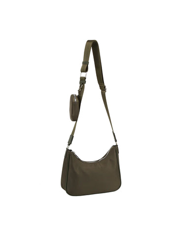 Compact Nylon Hobo Handbag