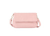 Woven Front Flap Shoulder Bag