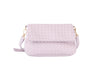 Woven Front Flap Shoulder Bag
