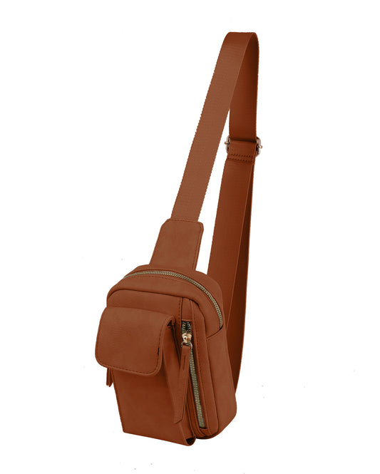 Multi Pocket Front Crossbody Sling