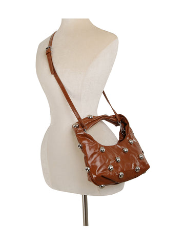 Studded Hobo Handbag