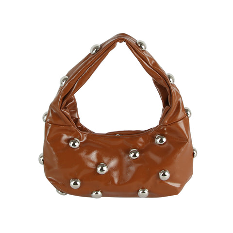 Studded Hobo Handbag