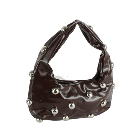 Studded Hobo Handbag