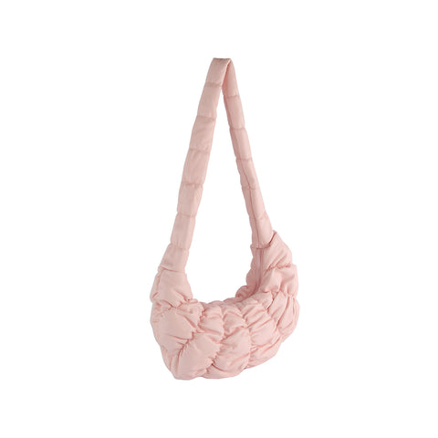 Quilted Puffer Hobo Handbag