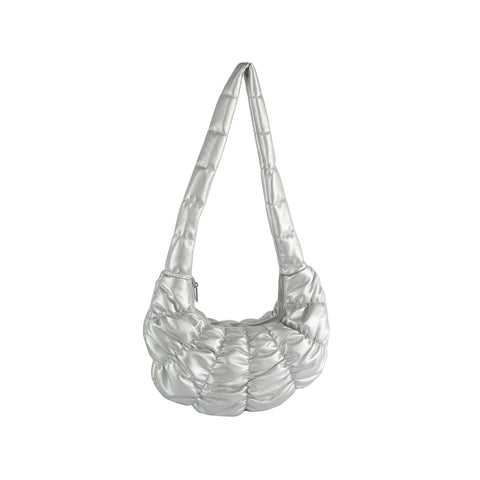 Quilted Puffer Hobo Handbag