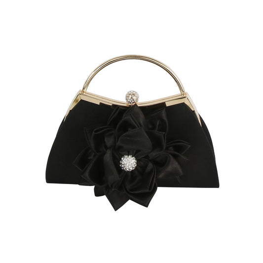 Satin Bloom Evening Handbag