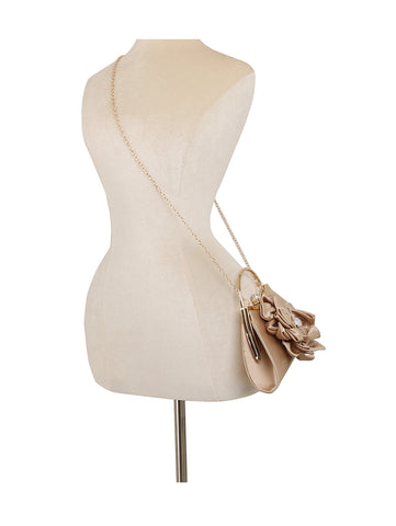 Satin Bloom Evening Handbag