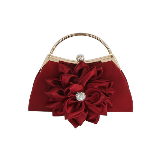 Satin Bloom Evening Handbag