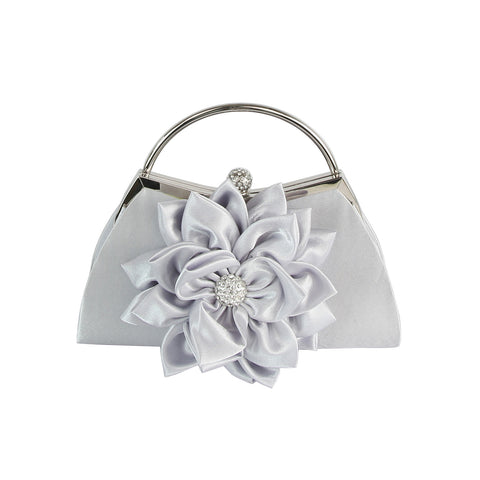 Satin Bloom Evening Handbag