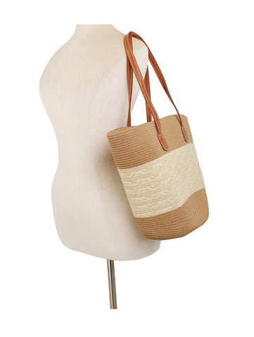 Summer Straw Hat and Tote Set