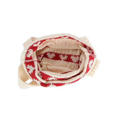 Heart Design Crochet Shoulder Bag