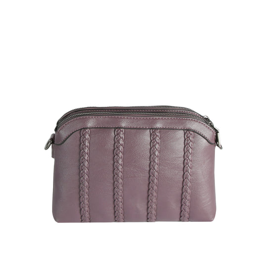 Braid Accented Dual Opening Crossbody