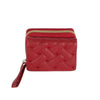 Heart Embroidered Mini Zip Wallet