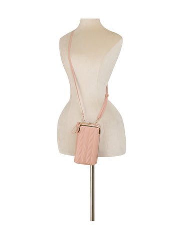 Quilted Kisslock Crossbody Wallet