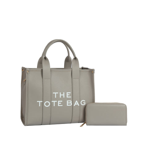 Everyday Lettered Tote and Wallet Set – Large