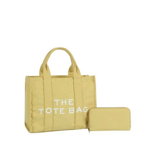 Everyday Lettered Tote and Wallet Set – Large