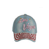 Shine in the Las Vegas Bling Cap—featuring pink sequin and rhinestone “Las Vegas” lettering and a brim adorned with red and silver rhinestones. This dazzling denim cap is the perfect embroidered souvenir from your trip!.