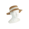 Stylish Lace Accented Short Brim Straw Hat