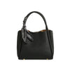 Scarf Accent Structured Boxy Tote