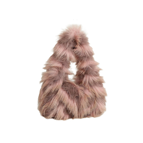 Faux Fur Fluffy Hobo Handbag