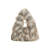 Faux Fur Fluffy Hobo Handbag