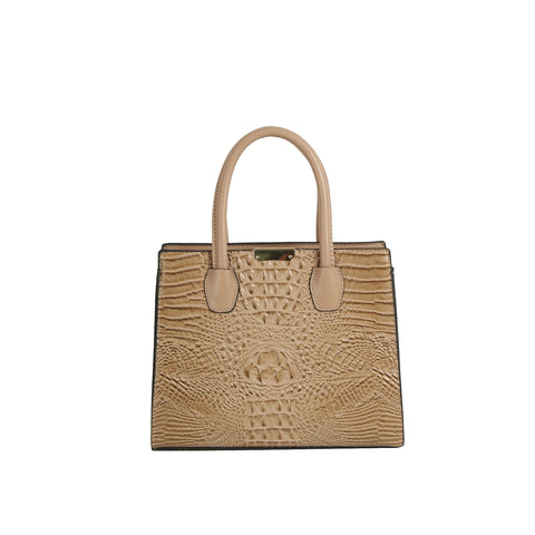 Crocodile Embossed Three Piece Tote Set