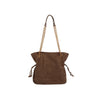 Chain Strap Drawstring Shoulder Tote
