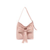 Studded Bow Hobo Handbag