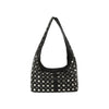 Silver Grommet Slouch Hobo Bag