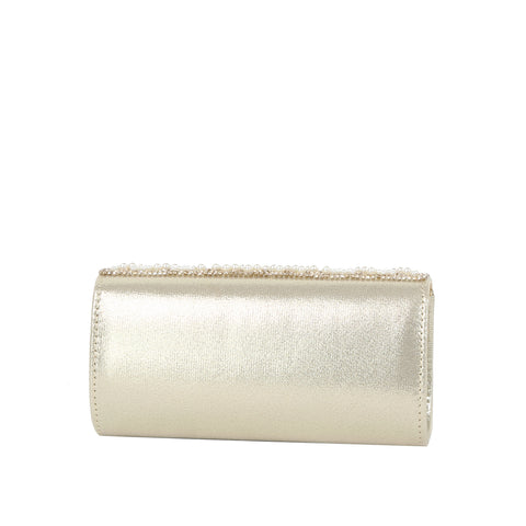Pearl Beaded Rhinestone Clutch Evening Bag