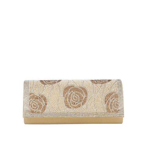 Rhinestone Rose Design Evening Bag