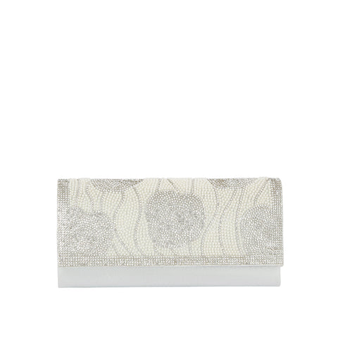 Rhinestone Rose Design Evening Bag