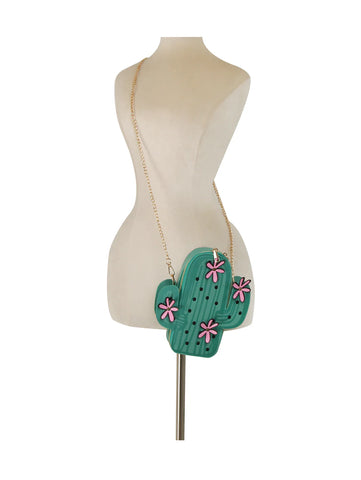 Blooming Cactus Petite Shoulder Bag