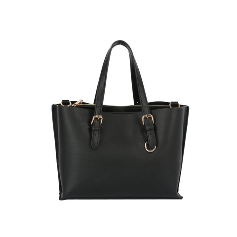 Buckle Accented Classic Tote