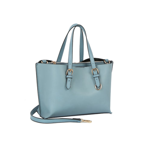 Buckle Accented Classic Tote
