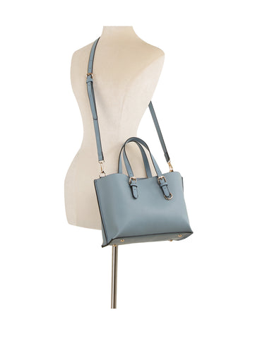 Buckle Accented Classic Tote